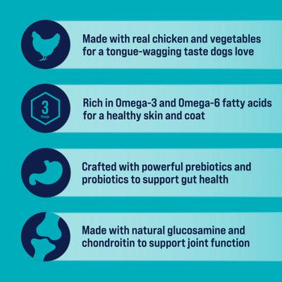 Raw Coated Chicken & Vegetable Recipe Grain-Free Freeze-Dried Dog Food, 4-lb bag