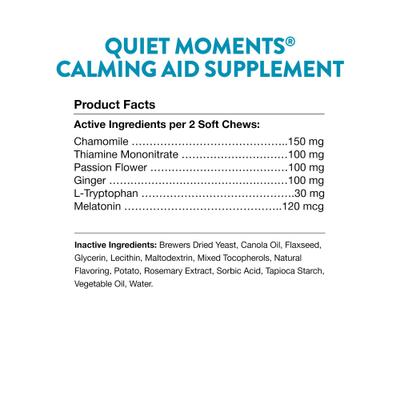 Quiet Moments Poultry Flavored Soft Chew Calming Supplement for Dogs, 1.3-oz bag