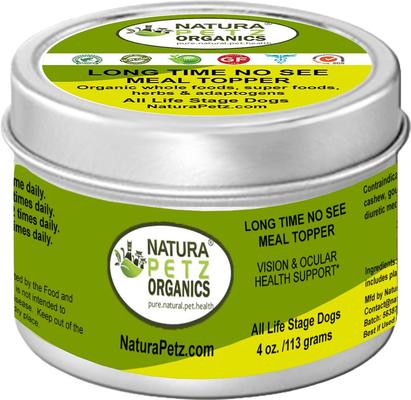 LONG TIME NO SEE MEAL TOPPER* Vision & Ocular Health Support* Dog Supplement, 4-oz jar