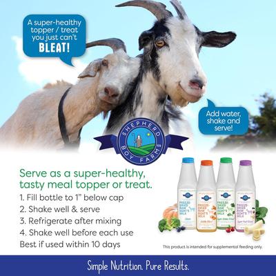 Raw Goat's Milk Super Greens Blend Freeze-Dried Dog & Cat Treats, 32-oz bottle