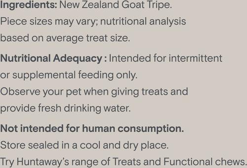 Goat Tripe Air-Dried Dog Treats, 3-oz bag