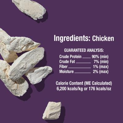 Just One Ingredient Pure Chicken Breast Freeze-Dried Dog & Cat Treats, 21-oz bag