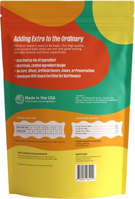 Slow Cooked Beef Sticks Jerky Dog Treats, 14-oz bag