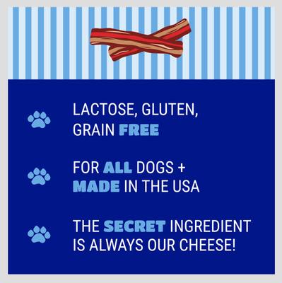 yaky CHARMS Bacon Dog Treats, 12 count