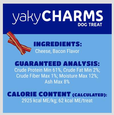 yaky CHARMS Bacon Dog Treats, 12 count