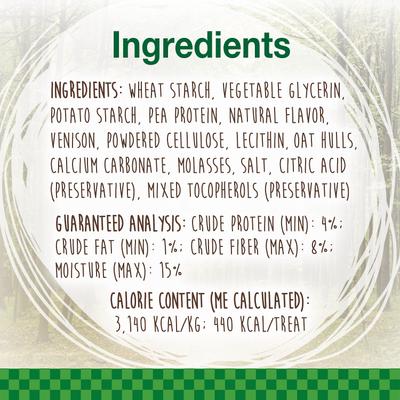 Healthy Edibles WILD Natural Long Lasting Venison Flavor Dog Chew Treat, Large