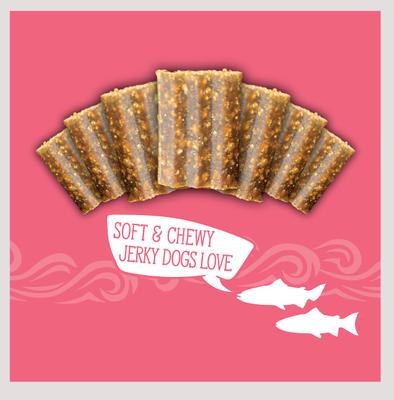 Salmon & Sweet Potato Recipe Jerky Bites Grain-Free Dog Treats, 12-oz bag