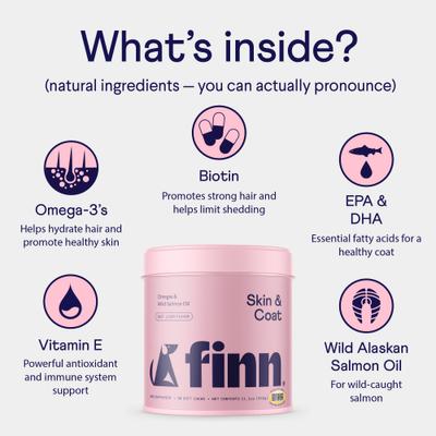 Skin & Coat Wild Alaskan Salmon Oil Dog Supplement, 90 count