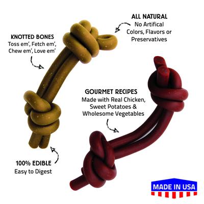Small Knotted Dog Treats, 4 count