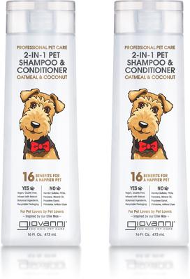 Professional Oatmeal & Coconut 2-in-1 Dog Shampoo & Conditioner, 16-fl oz bottle