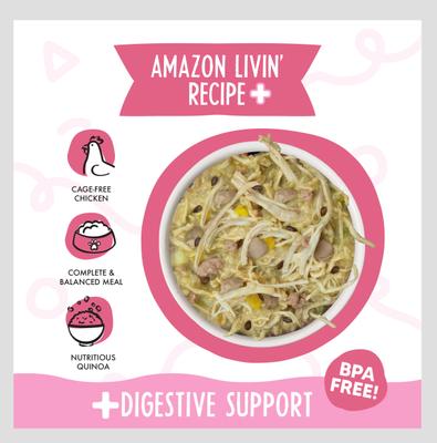 Meals 'n More Natural Wet Dog Food, Amazon Livin' Plus Digestive Support, 3.5-oz cup, 12 count