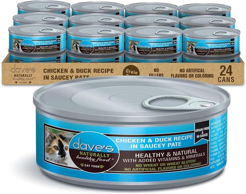 Saucey Pate Chicken & Turkey Recipe Grain-Free Canned Wet Cat Food, 5.5-oz can, case of 24