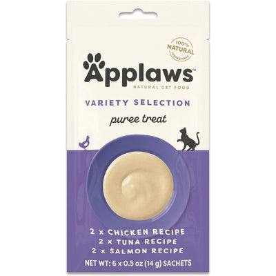 Treats para Lamer, Variety Puree Selection Lickable. 14 g, caja de 6. - Applaws