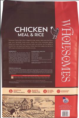 Chicken Meal & Rice Formula Adult Dry Dog Food, 40-lb bag