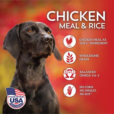 Chicken Meal & Rice Formula Adult Dry Dog Food, 40-lb bag