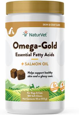 Omega-Gold Bacon & Chicken Flavor Skin & Coat Support Supplement for Dogs & Cats, 180 count