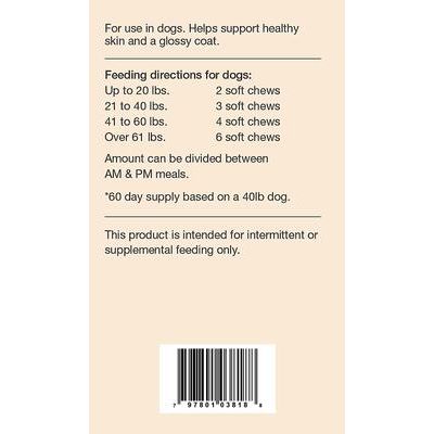 Omega-Gold - Suplemento para el cuidado de la piel y el pelaje con sabor a tocino y pollo para perros y gatos (180 unidades)