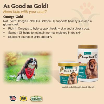 Omega-Gold Bacon & Chicken Flavor Skin & Coat Support Supplement for Dogs & Cats, 180 count