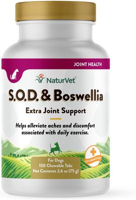 S.O.D. Boswelia Chewable Tablets Joint Supplement for Dogs, 150 count