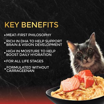 Tuna with Salmon in Gravy Wet Cat Food, 2.82-oz can, case of 24