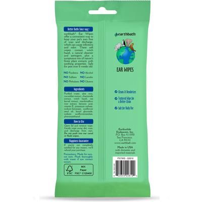 Toallitas para oídos de perros y gatos con hamamelis y manzanilla, 30 unidades