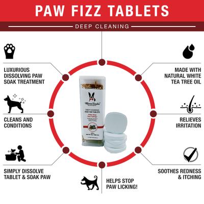 Deep Cleaning Dog Paw Fizz Tablets, 12 count