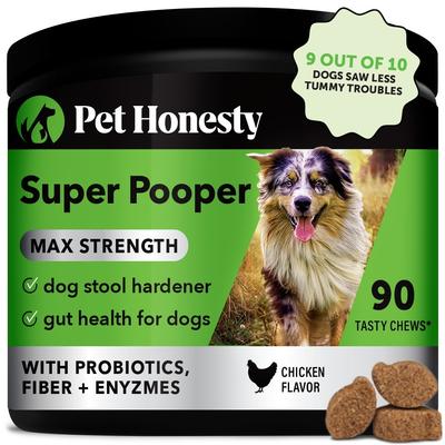 Super Pooper Max Strength Chicken Flavored Soft Chews Digestive Support for Dogs, 90 count