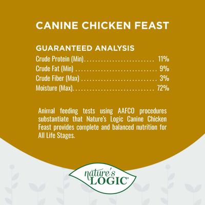100% Natural Canine Chicken Feast All Life Stages Grain-Free Wet Dog Food, 13.2-oz, case of 12