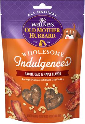 Golosinas naturales para perros Wellness Wholesome Indulgences con sabor a arce y tocino, bolsa de 10 oz