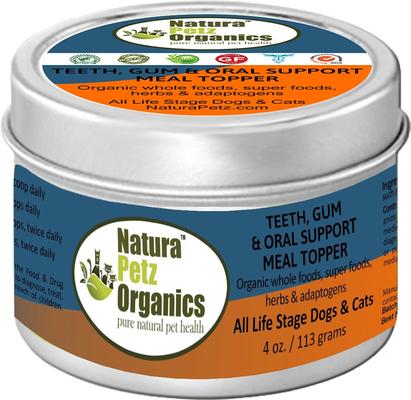 Teeth, Gum & Oral Support Turkey Flavored Powder Dental Supplement for Dogs, 4-oz tin