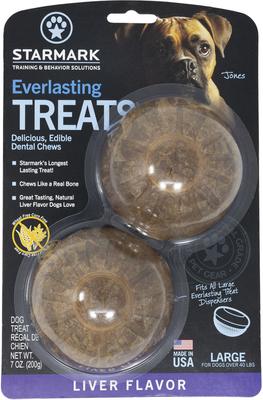 Everlasting Liver Flavored Large Dental Dog Treats, 2 count