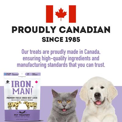 Iron Man Beef Liver Grain-Free Freeze-Dried Dog & Cat Treats, 1.76-oz bag