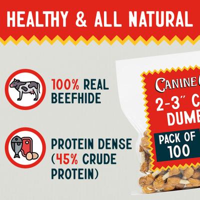 3-inch Munchy Dumbbell Chicken Flavor Dental Dog Chews, 100 count