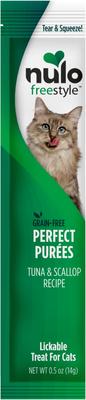 Freestyle Perfect Purees Tuna & Scallop Recipe Grain-Free Lickable Cat Treats, 0.5-oz, case of 48