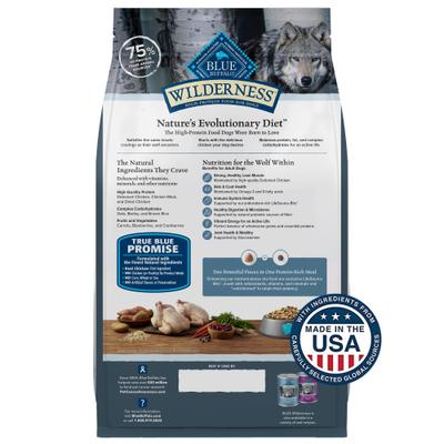 Paquete: Alimento seco para pollo adulto Blue Buffalo Wilderness + Alimento enlatado para perros Beef & Chicken Grill