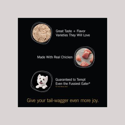 Simply Crafted Chicken Cuisine Complement Adult Wet Dog Food Topper, 1.3-oz tubs, case of 24