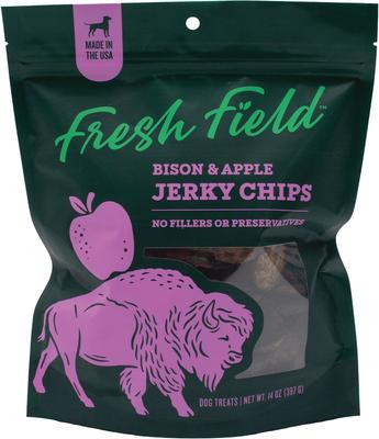 Bison & Apple Non-GMO Jerky Dog Treats, 14-oz bag