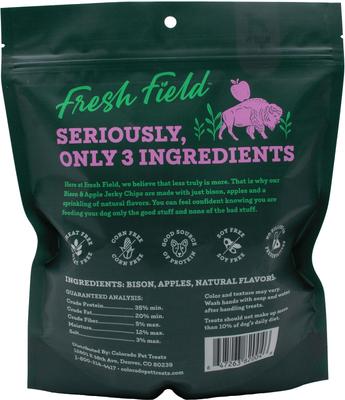 Bison & Apple Non-GMO Jerky Dog Treats, 14-oz bag