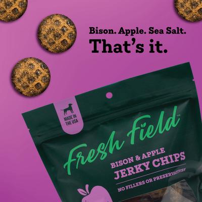 Bison & Apple Non-GMO Jerky Dog Treats, 14-oz bag