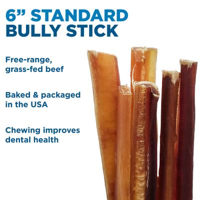 6-in Standard Bully Sticks Dog Treats, 6 count