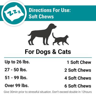 Stress Away Calming Aid Soft Chews Dog & Cat Supplement, 65 count