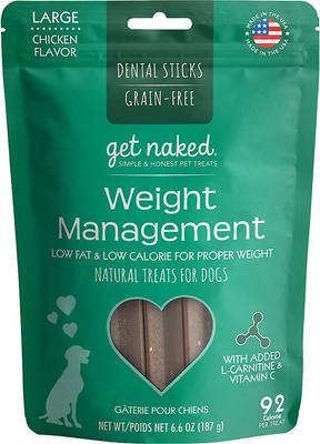 Weight Management Large Grain-Free Chicken Flavor Dental Dog Treats, 6.6-oz bag, count varies, bundle of 6