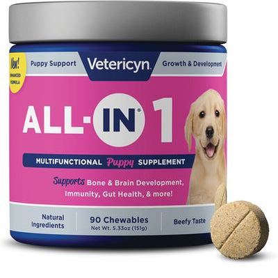 ALL-IN 1 Multifunctional Supplements for Puppy Dogs, 90 count