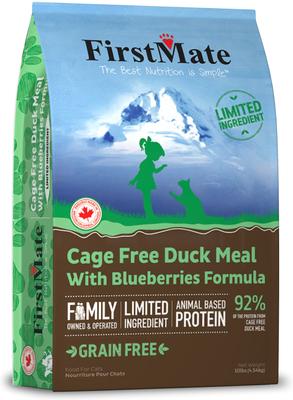 Limited Ingredient Cage Free Duck Meal with Blueberries Formula Dry Cat Food, 10-lb bag