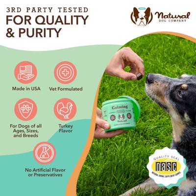 Calming Melatonin Peanut Butter & Bacon Flavored Soft Chew Supplement for Dogs, 90 count
