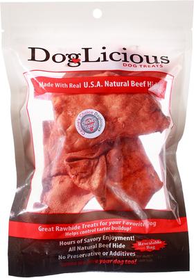 DogLicious Beef Flavored Chips Rawhide Dog Treats, 3-oz bag