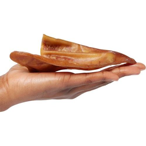 Golosinas masticables para perros con forma de oreja de cerdo, hechas en EE. UU., 1 unidad