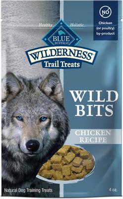 Wilderness Trail Treats Chicken Wild Bits Grain-Free Training Dog Treats, 4-oz bag, bundle of 2