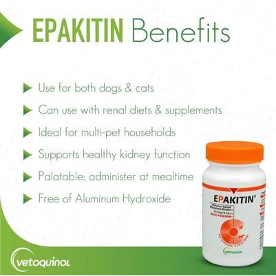 Suplemento urinario de epakitina en polvo para perros y gatos, 300 g