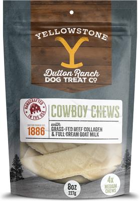 Cowboy Chews Long Lasting Medium Natural Dog Chew Treats, 8-oz bag